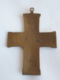 Preview: Bronze Kreuz mit Taube Entwurf Max Faller 9,2x6,5cm #11