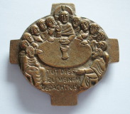 Bronze Kreuz Abendmahl Tut dies zu meinem Gedächtnis 9,7x9cm #15