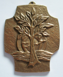 Bronze Kreuz mit Lebensbaum 9,3x7,2cm #19