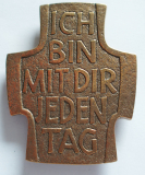 Bronze Kreuz Ich bin mit dir jeden Tag 8,7x7cm #22