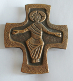 Bronze Kreuz Jesus 7,5x6,7cm #30