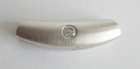 Anhänger zum Aufschieben PL Pierre Lang silberfarben mit Stein 2,7x0,7cm