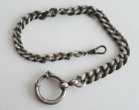 Uhrenkette Taschenuhrkette Rundpanzer Silber 800 - 23,3g - 26,5cm
