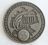 Buderus Eisenguß Relief Kunstguss Fussball-Weltmeisterschaft 2006 Ø11cm