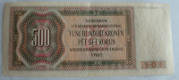 Banknote Specimen 500 Kronen Böhmen und Mähren 1942