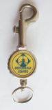Schlüsselanhänger Bergbräu Leimen Kronkorken Flaschenöffner Karabiner Werbung