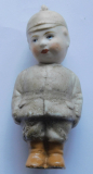 Alte Porzellanpuppe Kind als Soldat Pickelhaube I. WK Nr ? Heubach ? 9cm