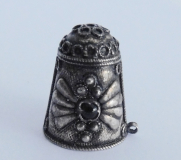 Alter Fingerhut Silber 925 Gazi mit Onyx