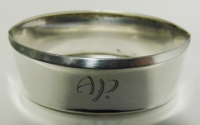 Großer Serviettenring Silber 835 Lutz & Weiss Monogramm AP 5,3x3cm #1723