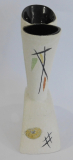 Geschwungene Vintage Keramikvase mit 2 Öffnungen WGP 15,5cm