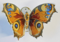 Porzellanfigur bunter Schmetterling auch zum Aufhängen Rudolf Kämmer 7x5,5cm (6
