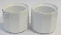 2 Eierbecher Rosenthal Polygon weiß Design Wirkkala
