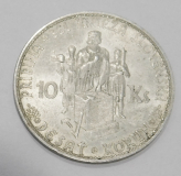 10 Kronen Slowakei 1944 Pribina Silber 500 6,9g 2,9cm