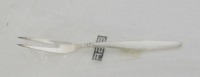1 Fleischgabel klein BSF Dänisch Perl versilbert 90 - 13,9cm