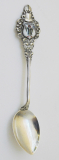 Andenken Löffel Münchner Kindl München Email Wappen Silber 800 10,6cm #1816