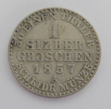 1 Silbergroschen 1857 A 30 einen Thaler Scheidemünze Friedrich Wilhelm IV 2,04g