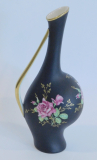 Vase Rosenthal Schwangere Luise Heidenreich schwarz-matt Rosendekor 17cm