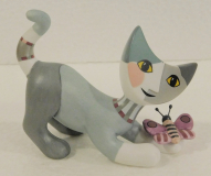 Katze Melitina mit Schmetterling Goebel Rosina Wachtmeister L8,5 H6,5cm