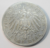 5 Mark Deutsches Reich Bayern 1903 D Otto Silber 900 27,6 g Ø3,8cm