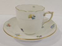 Mokkatasse Espressotasse mit Untertasse Herend 709 MF Mille Fleurs Streublümchen #b