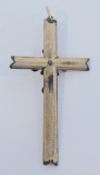 Alter Anhänger Kreuz Flußperle Schaumgold vergoldet? wohl vor 1900 4,7x2,4cm