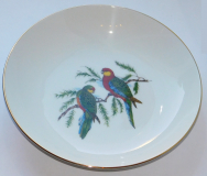 Schale Fürstenberg bunte Sittiche Ø18,7cm #1410