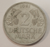 2 Deutsche Mark DM 1951 F Ø2,5cm