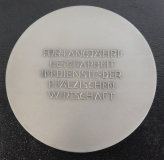 Preview: Plakette Medaille Heinrich Moshage Pfälzische Wirtschaft Ø8cm