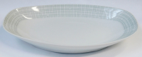 Ovale Schale Arzberg 2025 filigran grau Design Löffelhardt 23x13,2cm