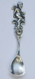 Miniaturlöffel Engel Putto Salzlöffel Gewürzlöffel Silber 835 Albo Bodemer 5,4cm