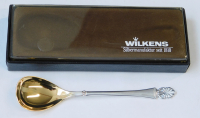 1 Zuckerlöffel Wilkens Florentiner versilbert Laffe vergoldet 13cm