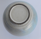 Keramikvase Hameln Delius D... Kugelform blau-bräunlich 10cm