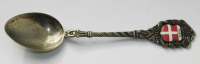 Andenken Löffel Wien Email Wappen Silber 800 10,7cm #1496