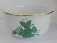 Zuckerschale Herend Apponyi grün 662/AV - Deckel beschädigt