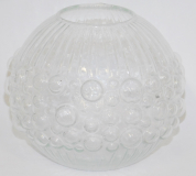 Space Age Kugelvase Glasvase mit bubbles Noppen 13/14cm