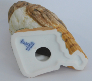 Porzellanfigur Uhu Eule AK Kaiser Nr. 768 Bisquit farbig 10,8cm