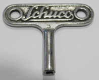 Alter Schlüssel Schuco 3 für Blechspielzeug Auto Motorrad Bus ? ca. 5x4,2cm #a