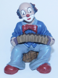Gilde Figur Clown mit Ziehharmonika Musiker 6,5cm