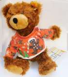 Original Steiff Teddy Charly Schlenkerteddy Nr 989193 Knopf Fähnchen 21cm
