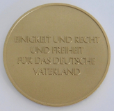Große Messing Medaille Bundeskanzler Helmut Kohl Einigkeit Recht Freiheit Ø5cm