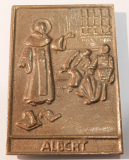 Bronze Plakette Namensplakette Albert wohl Butzon & Bercker 8,3x5,8cm
