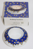 Teelicht Arzberg Sternenzauber weiß-blau-gold Ø7,5cm