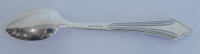 1 Mokkalöffel WMF 900 Fächermuster versilbert 90 10,7cm