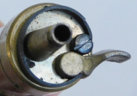 Alte Pulverflasche Pulverkolben Kupfer Messing Adler 10cm