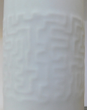 Vase Rosenthal Labyrinth Relief weiß matt Design Cuno Fischer 22,5cm #b