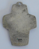 Anhänger Kreuz Relief Jesus Taube Silber 800 6,6g 3,2x2,4cm
