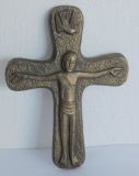 Bronze Kreuz Jesus Taube 14,8x11cm #26
