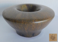 Keramik Schale Vase Kerzenhalter von Karin Scholz-Schäfer braune Laufglasur 7,5