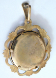 Alter Jugendstil Anhänger Fotoanhänger Double rund Ø3,2cm