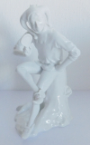 Porzellanfigur Till Eulenspiegel Fürstenberg weiß 19cm